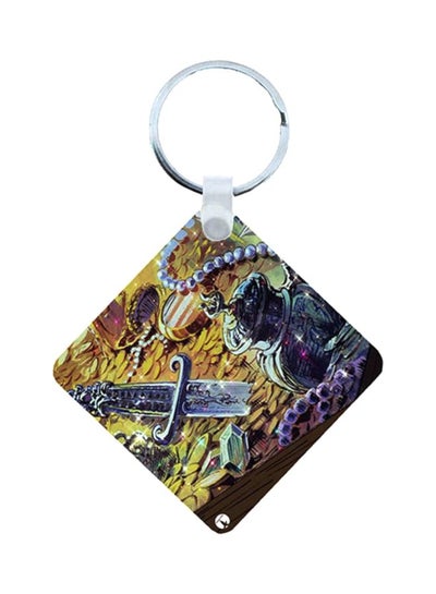 Buy Jazirat Alkanz Printed Keychain in Saudi Arabia