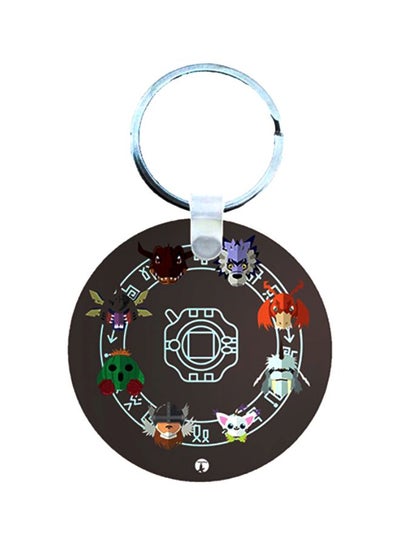 Buy Digimon Printed Wooden Keychain in Saudi Arabia