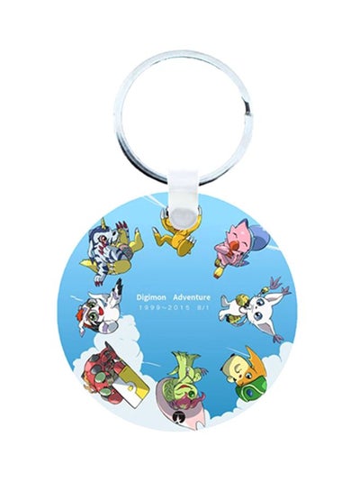 Buy Digimon Anime Printed Wooden Keychain in Saudi Arabia