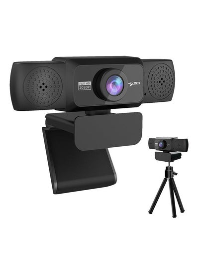 Buy Full HD Web Camera With Built-In Microphone Black in UAE