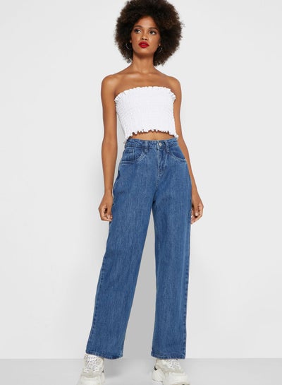 Buy Briana Boyfriend Jeans Blue in UAE