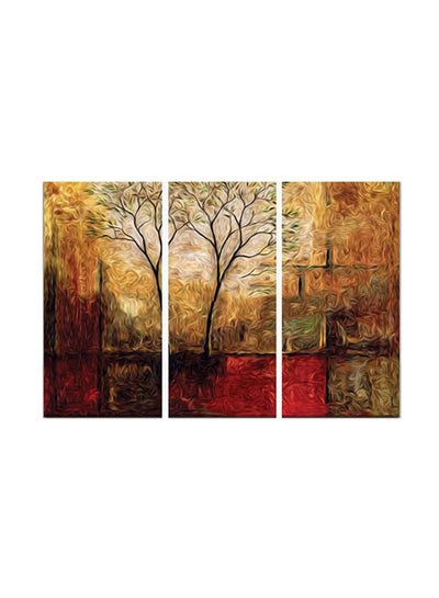 Buy 3-Piece Printed Canvas Tableau Set Multicolour in Egypt