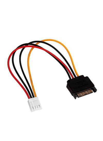 Buy Sata 15-Pin Male To 4-Pin Id Small Mouth Cable Multicolour in Saudi Arabia