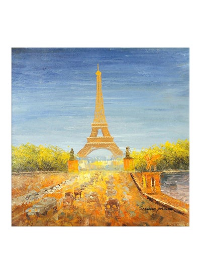 Buy Eiffel Tower Canvas Painting Multicolour 40x40cm in Egypt