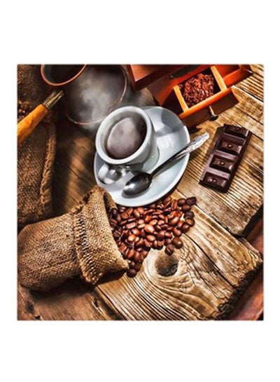 Buy Coffee Wall Art Multicolour 30x30x0.5cm in Saudi Arabia