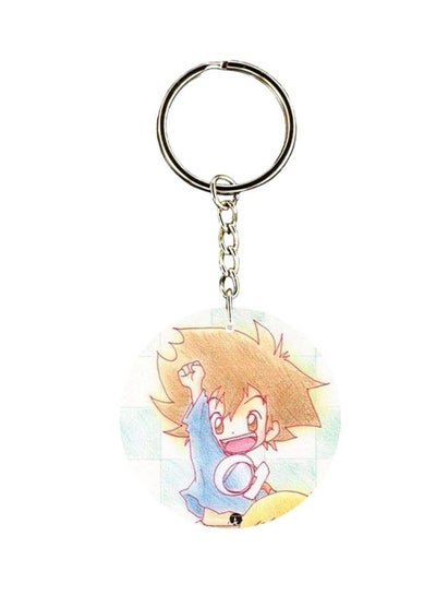 Buy Digimon Anime Printed Wooden Keychain in Saudi Arabia