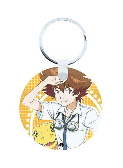 Buy Digimon Printed Wooden Keychain in Saudi Arabia