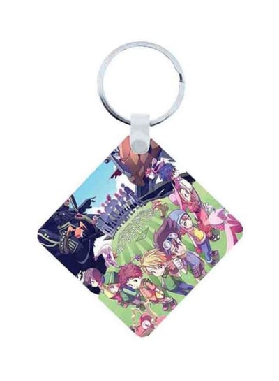 Buy Digimon Anime Printed Wooden Keychain in Saudi Arabia