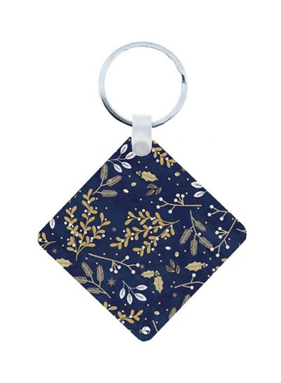 Buy Flowers Printed Wooden Keychain in Saudi Arabia