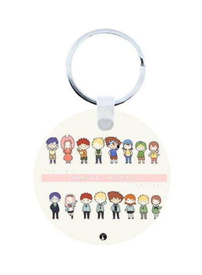 Buy Digimon Anime Printed Wooden Keychain in Saudi Arabia