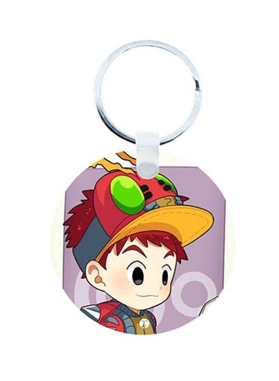 Buy Digimon Anime Printed Wooden Keychain in Saudi Arabia