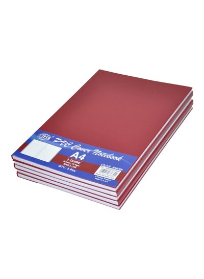 Buy 5-Piece 2 Quire A4 Notebook Set Maroon in UAE