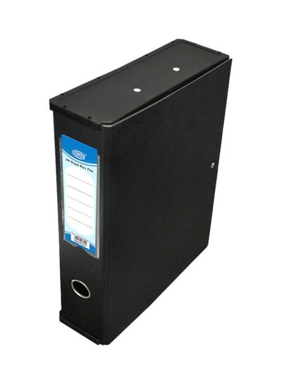 Buy Rigid Box File Folder With Plastic Sides Black in UAE