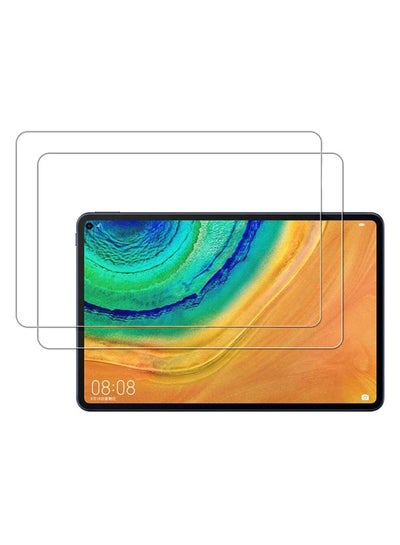 Buy Pack Of 2 Premium Quality Scratch Proof Tempered Glass Protector For Huawei MatePad Pro 10.8-Inch Clear in Saudi Arabia