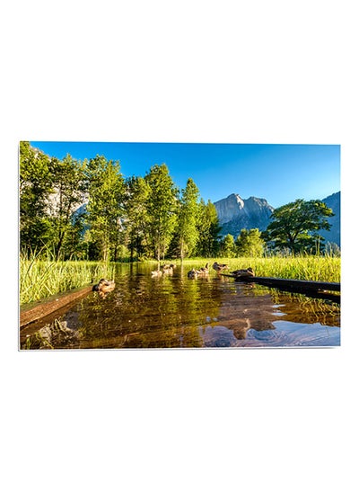 Buy Nature Themed Wall Poster Blue/Green/Brown 52x80cm in Egypt