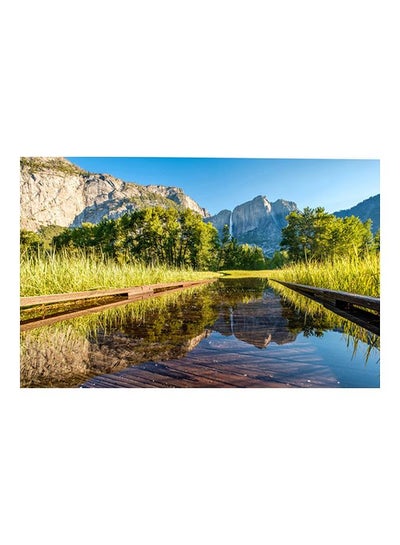 Buy Landscape Printed Wall Art Green/Blue/Grey 52x80cm in Egypt