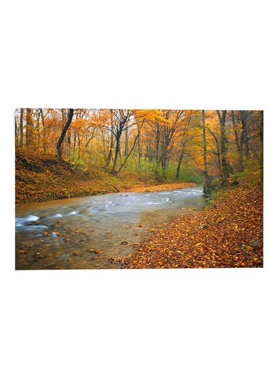 Buy Nature Printed Wall Art Orange/Green/Grey 52x80cm in Egypt