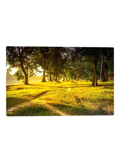 Buy Nature Printed Wall Art Green/White/Yellow 52x80cm in Egypt