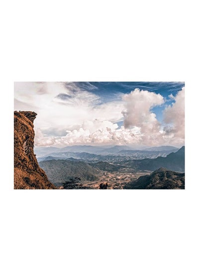 Buy Nature Printed Wall Art White/Blue/Brown 52x80cm in Egypt