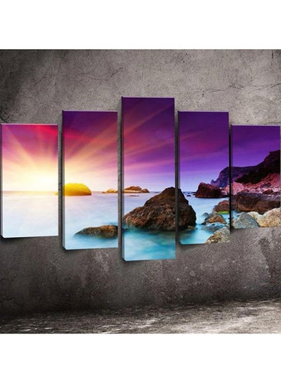 Buy 5-Piece Nature Printed Wall Art Set Multicolour in Egypt