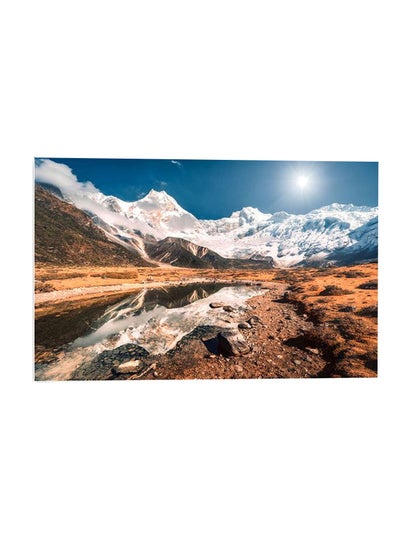 Buy Nature Themed Wall Poster Blue/White/Brown 52x80cm in Egypt