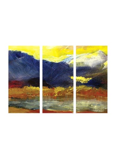 Buy 3-Piece Tableau Modern Art Set Multicolour 100x70cm in Egypt