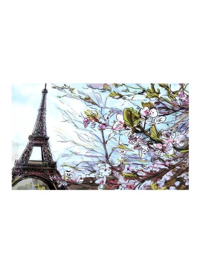 Buy Eiffel Tower Themed Wall Painting Without Frame Multicolour 100x60x0.3cm in Egypt