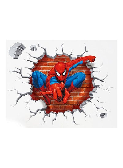 Buy Spiderman Themed Decorative Wall Sticker White/Red/Blue 50x50cm in Egypt