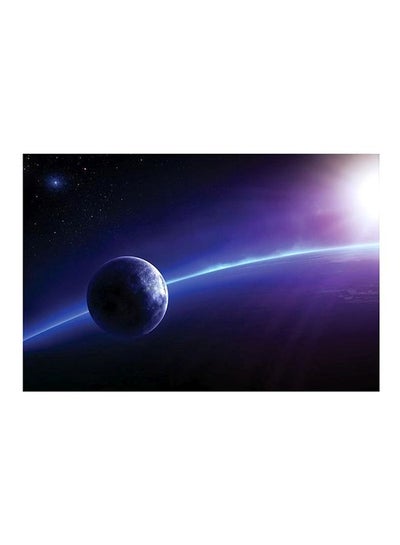 Buy Planet Themed Wall Painting Without Frame Blue/Purple 120x80cm in Egypt