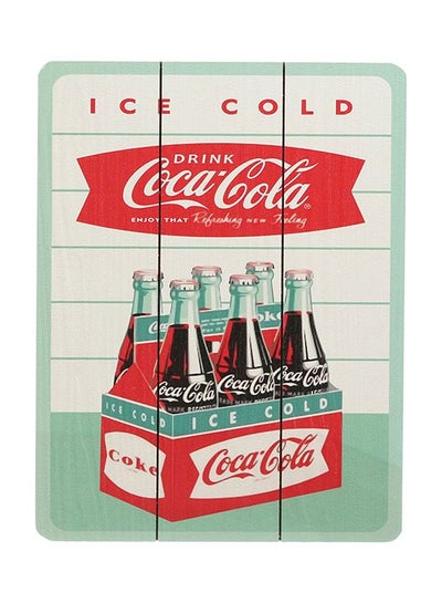 Buy Ice Cold Coco-Cola Themed Wall Decal Red/Blue/White 20x30cm in Egypt