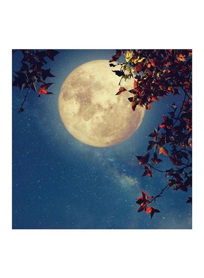 Buy Moon Themed Decorative Wall Painting Without Frame Blue/Beige/Red 30x30x3cm in Egypt