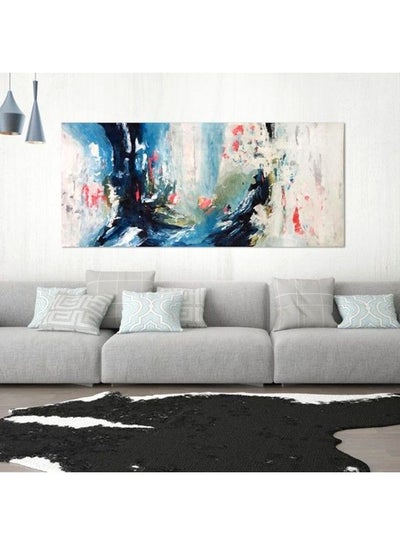 Buy Abstract Hand Painted Tableau Blue/White/Red 60x40cm in Egypt