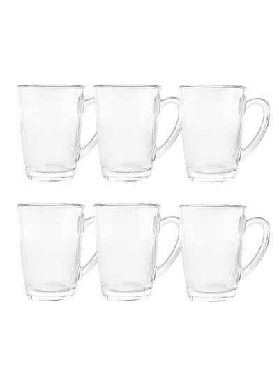 Buy 6-Piece Glass Cup Set Clear 1.315kg in UAE