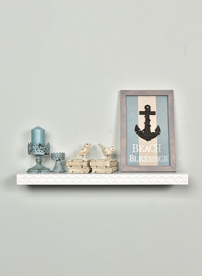 Buy Elizabeth Floating Shelf White 600x50x200mm in UAE