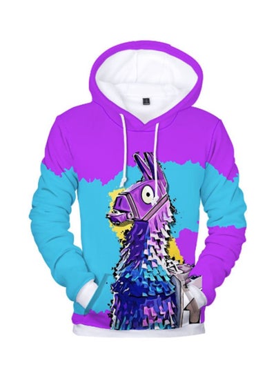 Buy Fortnite Game Printed Hoodie Multicolour in Saudi Arabia