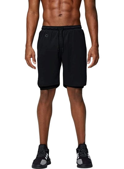 Buy 2 In 1 Athletic Shorts With Pockets XXXL in UAE