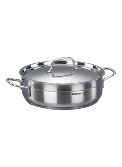 Buy Stainless Steel Casserole Silver 26x8cm in Saudi Arabia