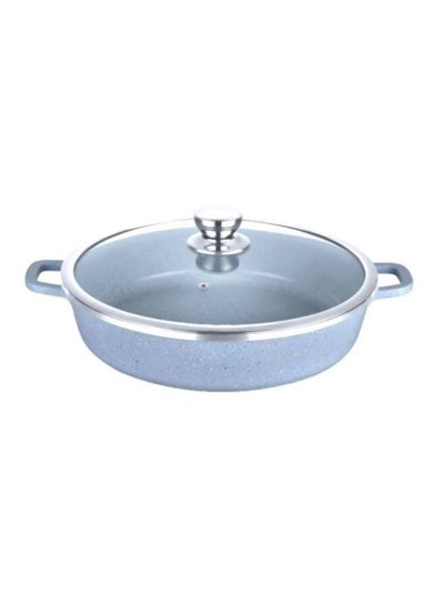 Buy Granite  Cooking Pot Blue/Silver 32cm in UAE