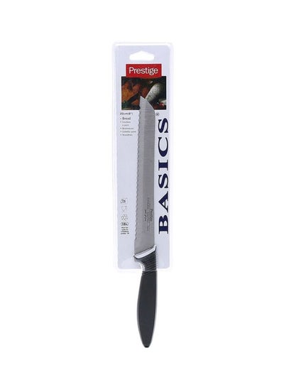 Buy Bread Knife Silver/Black 20cm in UAE