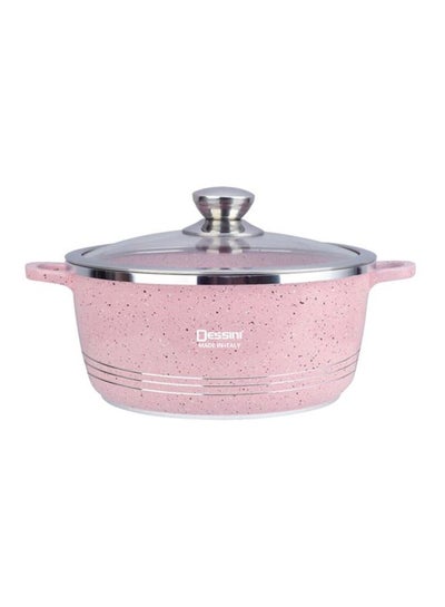 Buy Granite Casserole Pot Pink 32centimeter in UAE