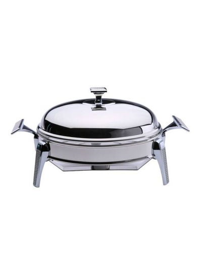 Buy Glitter Stainless Steel Food Warmer Silver 43.2 x 30.6 x 16.2cm in UAE