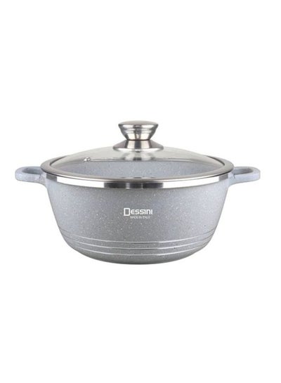 Buy Italian Granite Casserole Pot Grey 40cm in UAE