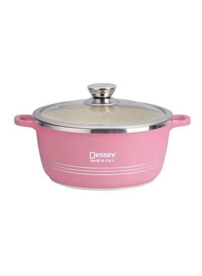 Buy Granite Casserole Pot Pink 20cm in UAE