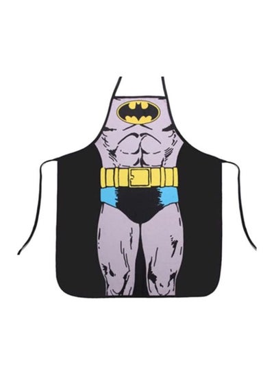 Buy Batman Printed Kitchen Apron Black/Grey/Yellow 60x73centimeter in Saudi Arabia