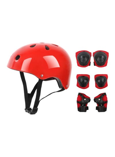 Buy 7-Piece Protective Gear Safety Pads Helmet Set 29x17x20cm in UAE