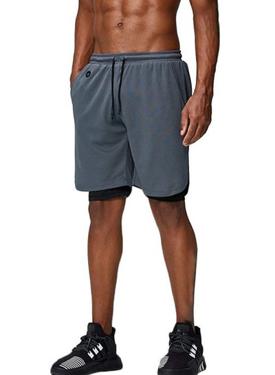 Buy 2-In-1 Athletic Shorts L in UAE