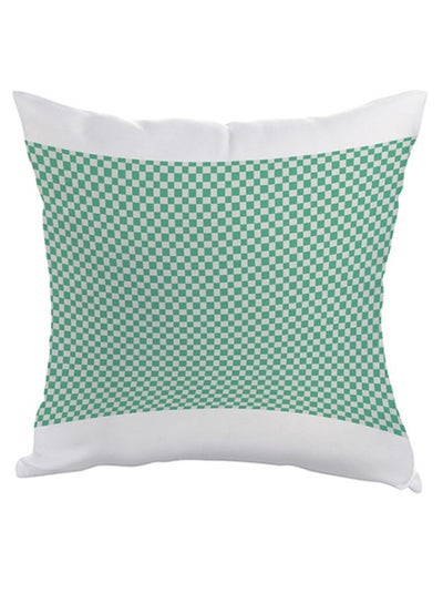 Buy Motif Boxes Printed Pillow Green/White 40 x 40cm in Saudi Arabia