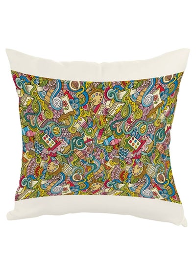 Buy Printed Square Shaped Throw Pillow Multicolour 40 x 40cm in Egypt