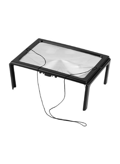 Buy Reading Magnifier With LED Light Black/Clear in Egypt