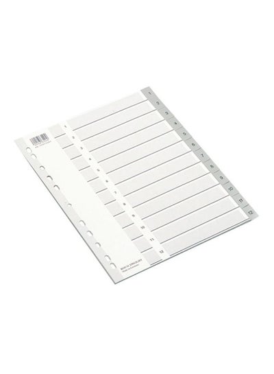 Buy A4 Plastic Index Divider White in Saudi Arabia